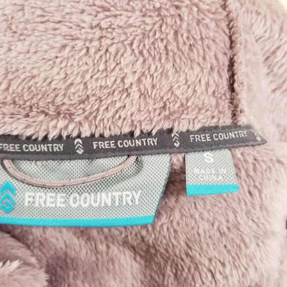 FREE COUNTRY Hoodie Jacket LAVENDER Soft Plush zip up Size Small - Picture 4 of 9